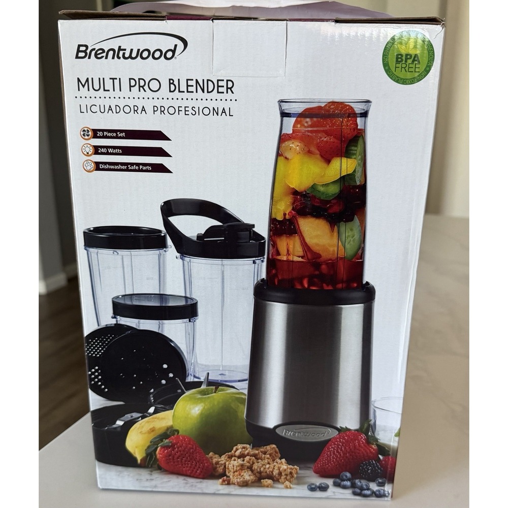 Brentwood Multi Pro Blender JB-199 20 Piece Set 240W BPA Free Dishwasher Safe